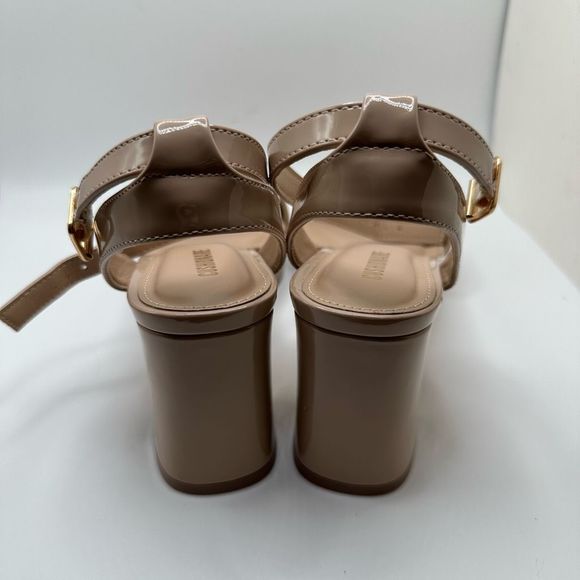 CUSHIONAIRE Women's platform dress sandal +Memory Foam 7 WIDE NUDE - Picture 4 of 7